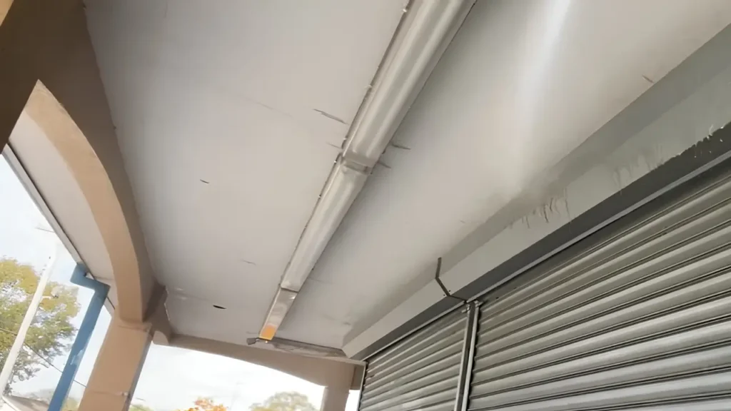 Covered Porch Ceiling Soffit Cleaning - Commercial Pressure Washing Wilmington NC Covered porch ceiling and soffit cleaned of dirt and mildew - Commercial Pressure Washing Wilmington NC