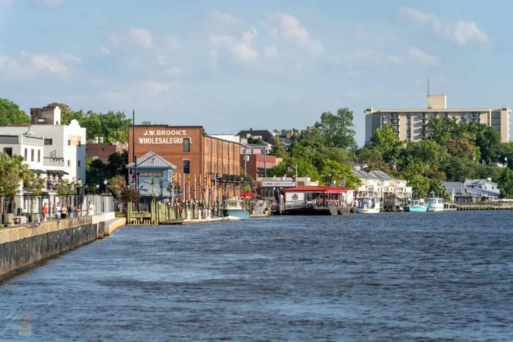 Riverfront Cape Fear River View - Professional Pressure Washing Wilmington, NC Downtown riverfront along the Cape Fear River